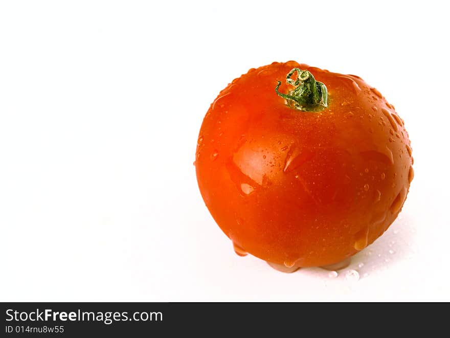 Tomato On A White Background