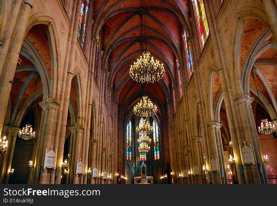 Gothics Cathedral inner view, China