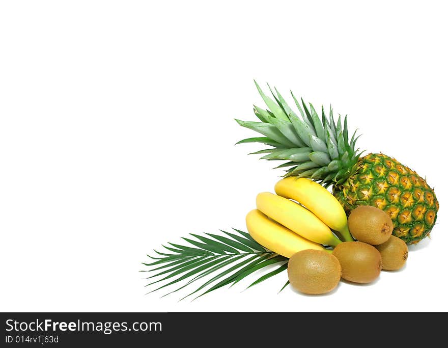 Fruit isolated on white background