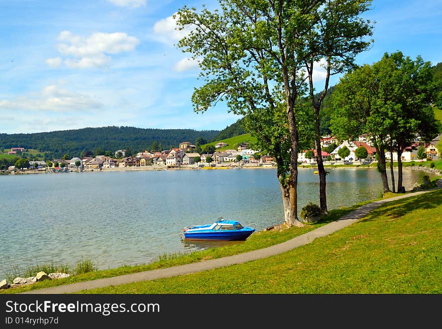 lac de Joux at the Swiss Alps