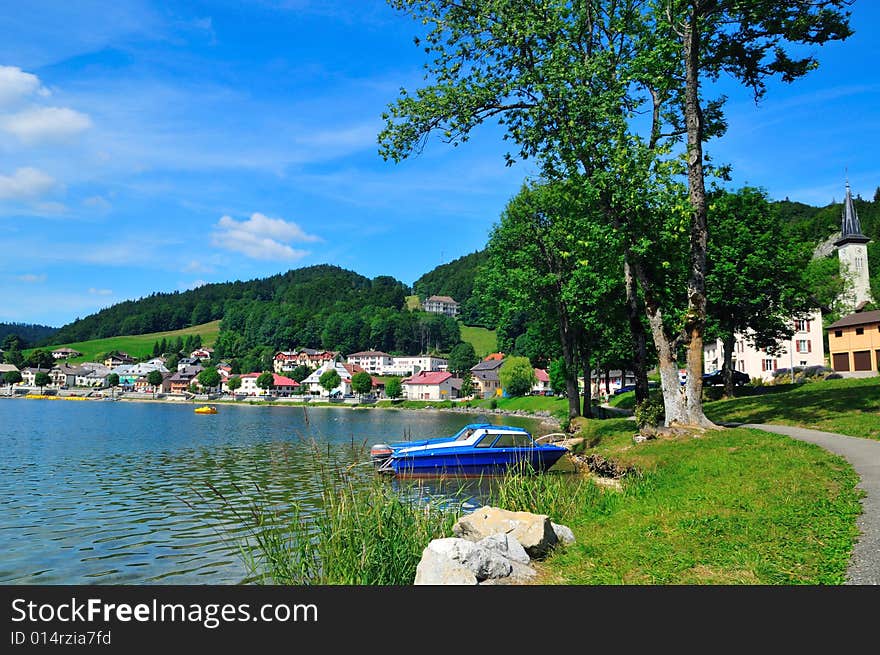 lac de Joux at the Swiss Alps