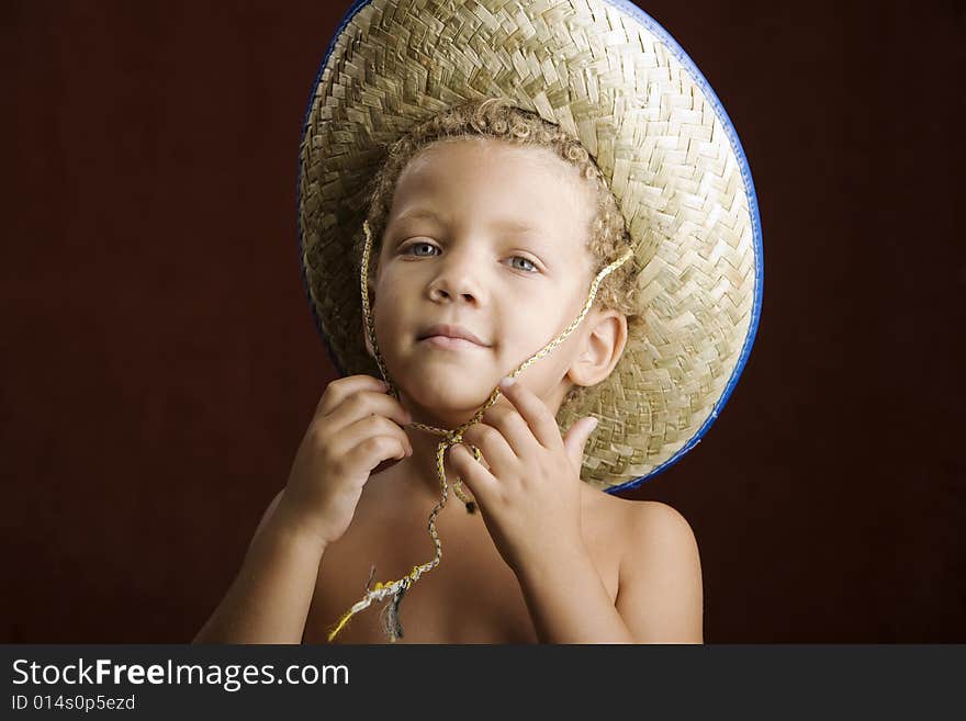 Little Boy in a Straw Hat