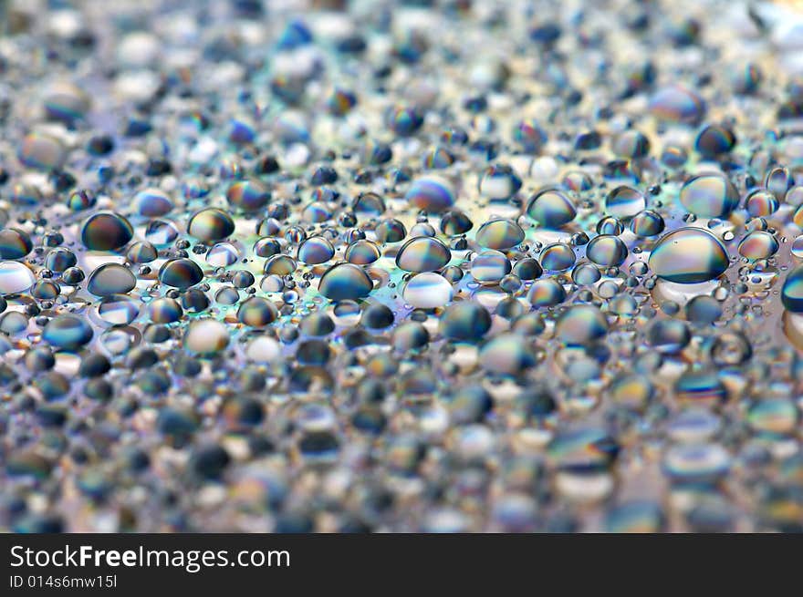 Close-up of water-drops on glass background