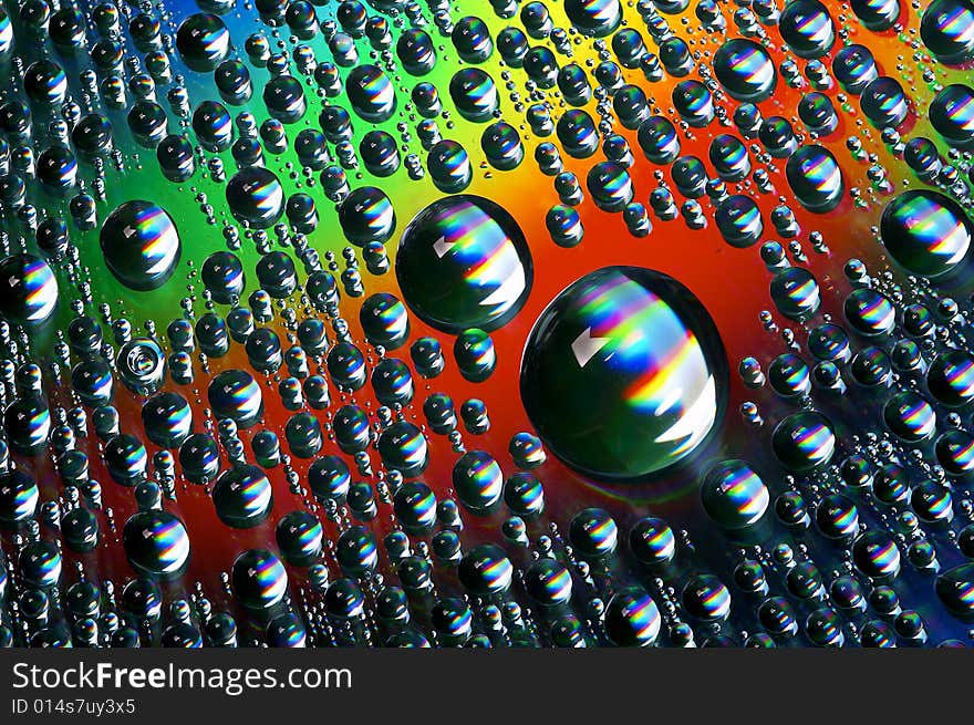 Close-up of water-drops on glass background