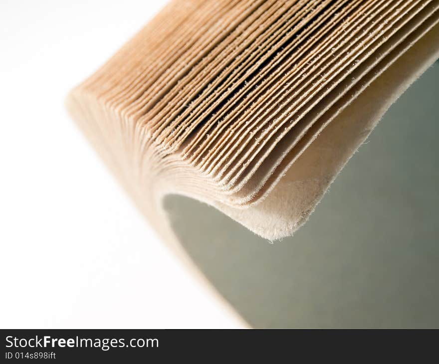 Old fold book on a white background (isolated).