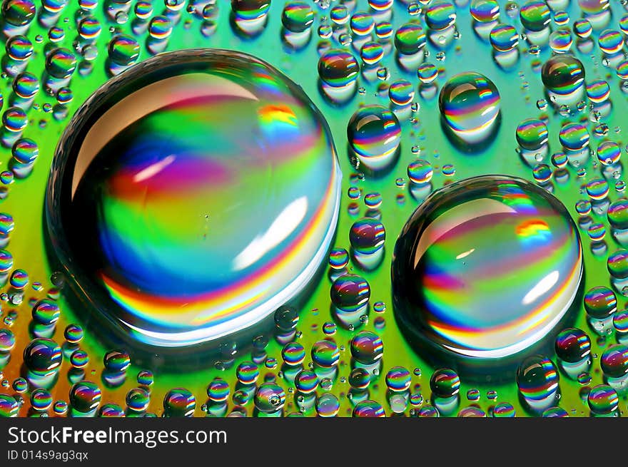 Close-up of water-drops on glass background