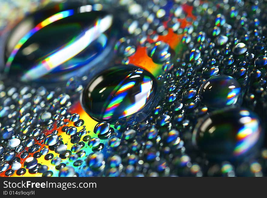 Close-up of water-drops on glass background