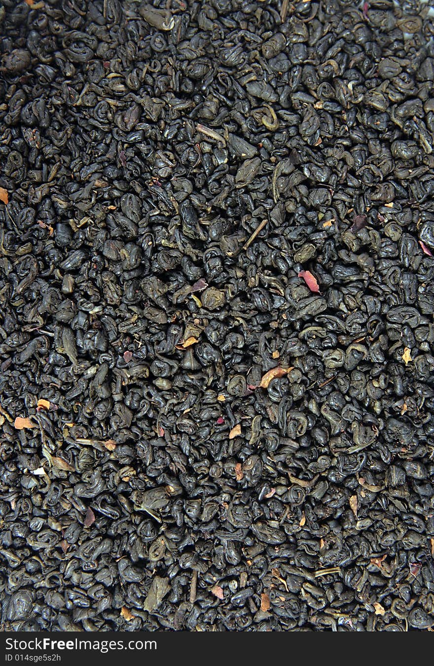 Black tea leafs