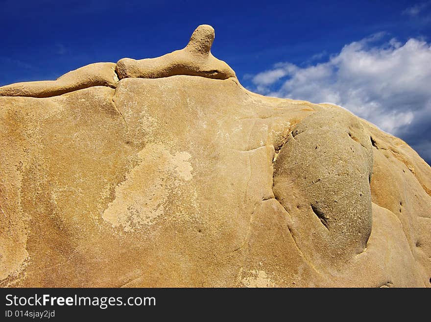 On a photo surreal Stone