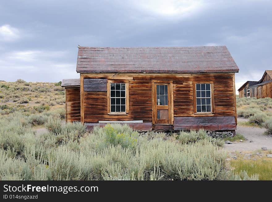 Gloomy ghost town in california