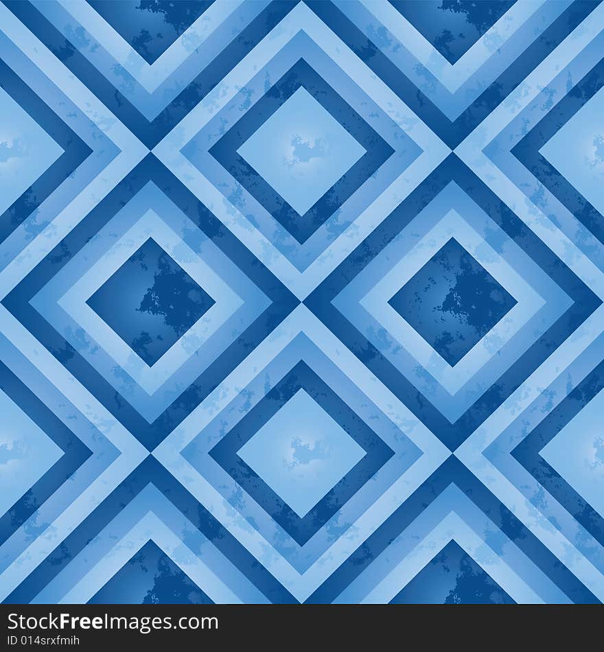 Blue Retro Pattern (square)