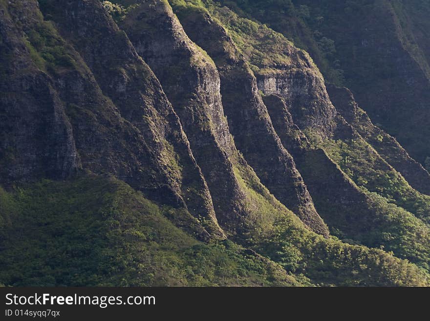 Koolau mountain range on Oahu, Hawaii