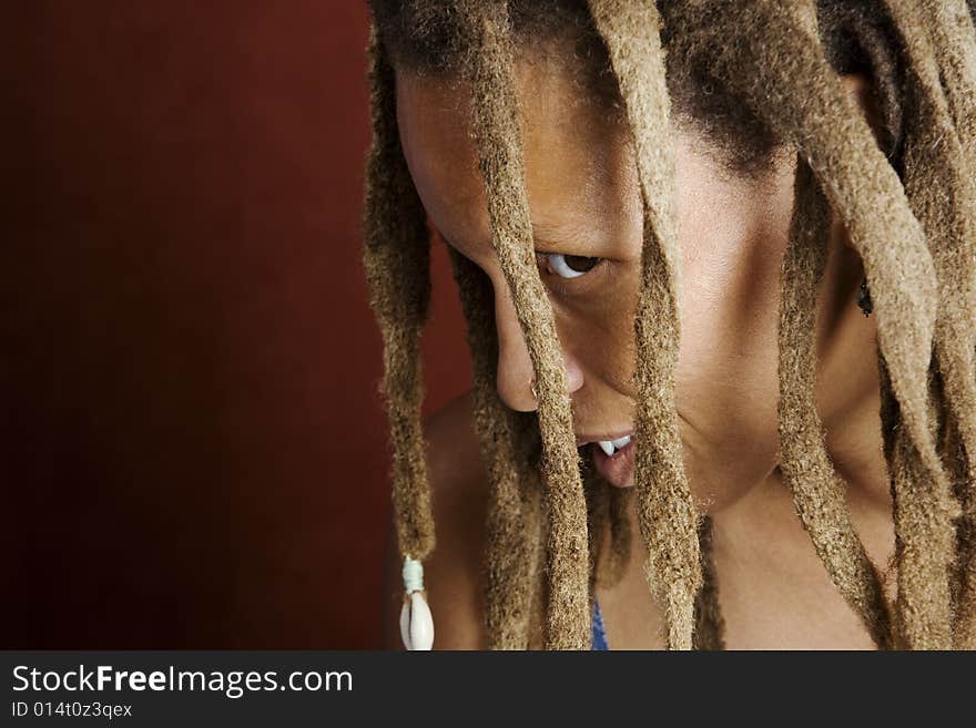 African American Woman with Dreadlocks