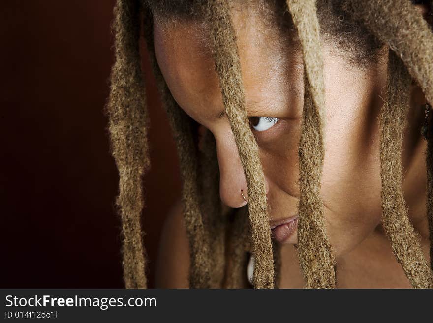 African American Woman with Dreadlocks