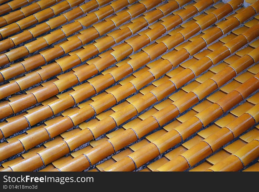 A view with tiles on the chinese ancient architecture roof. A view with tiles on the chinese ancient architecture roof