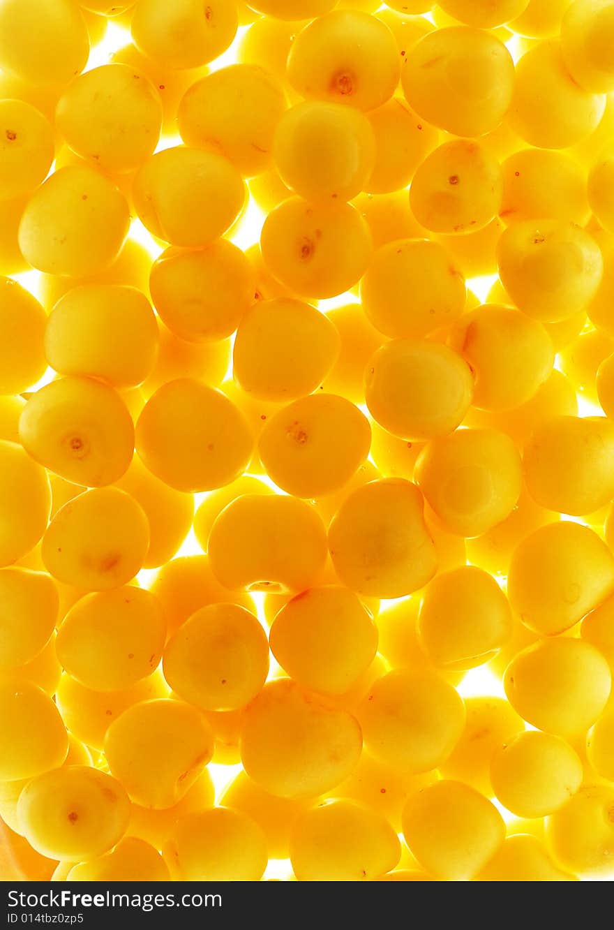 Yellow cherries background