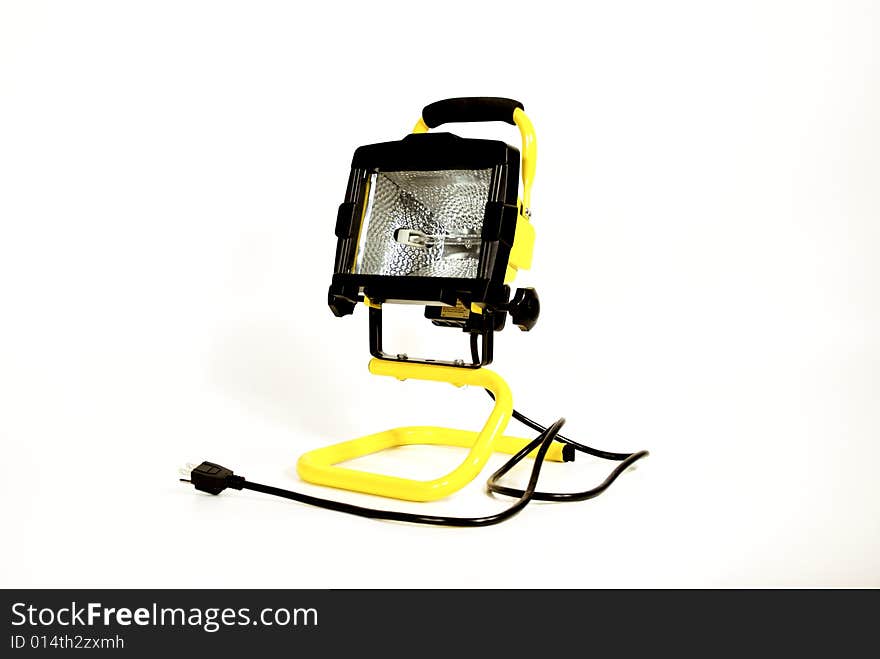 Yellow and black border industrial lamp of 500 watts to work on night