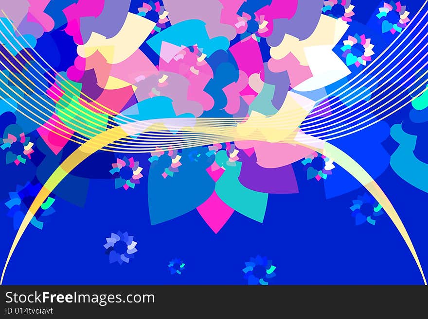 Abstract Valentine background designed by illustration