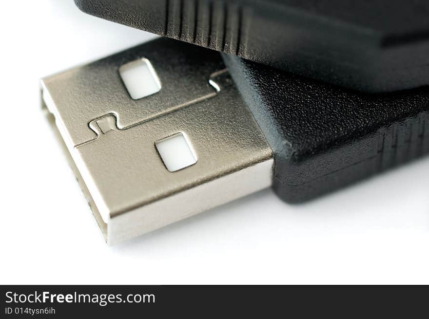 Usb plugs isolated against a white background. Usb plugs isolated against a white background