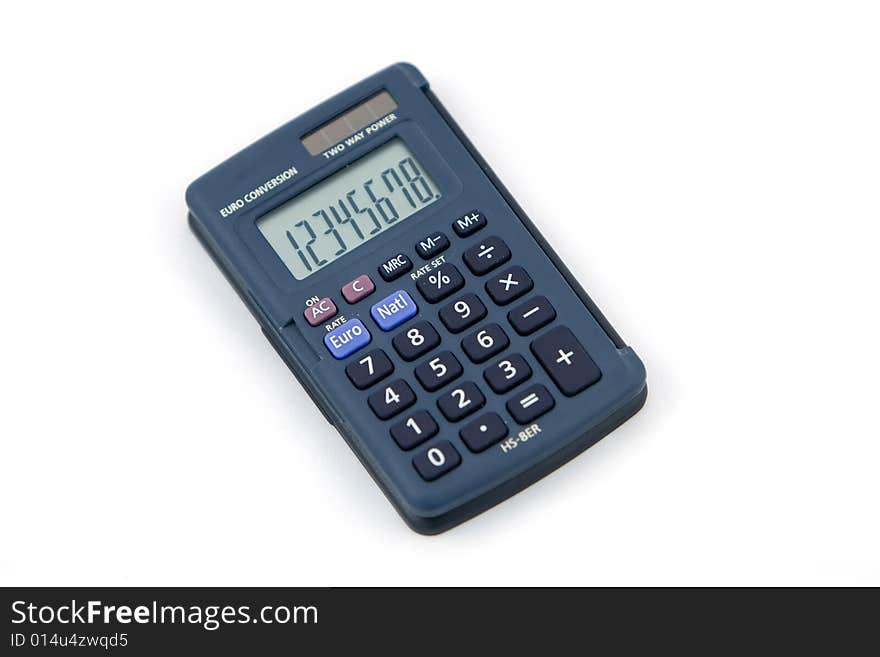 Calculator on a white background