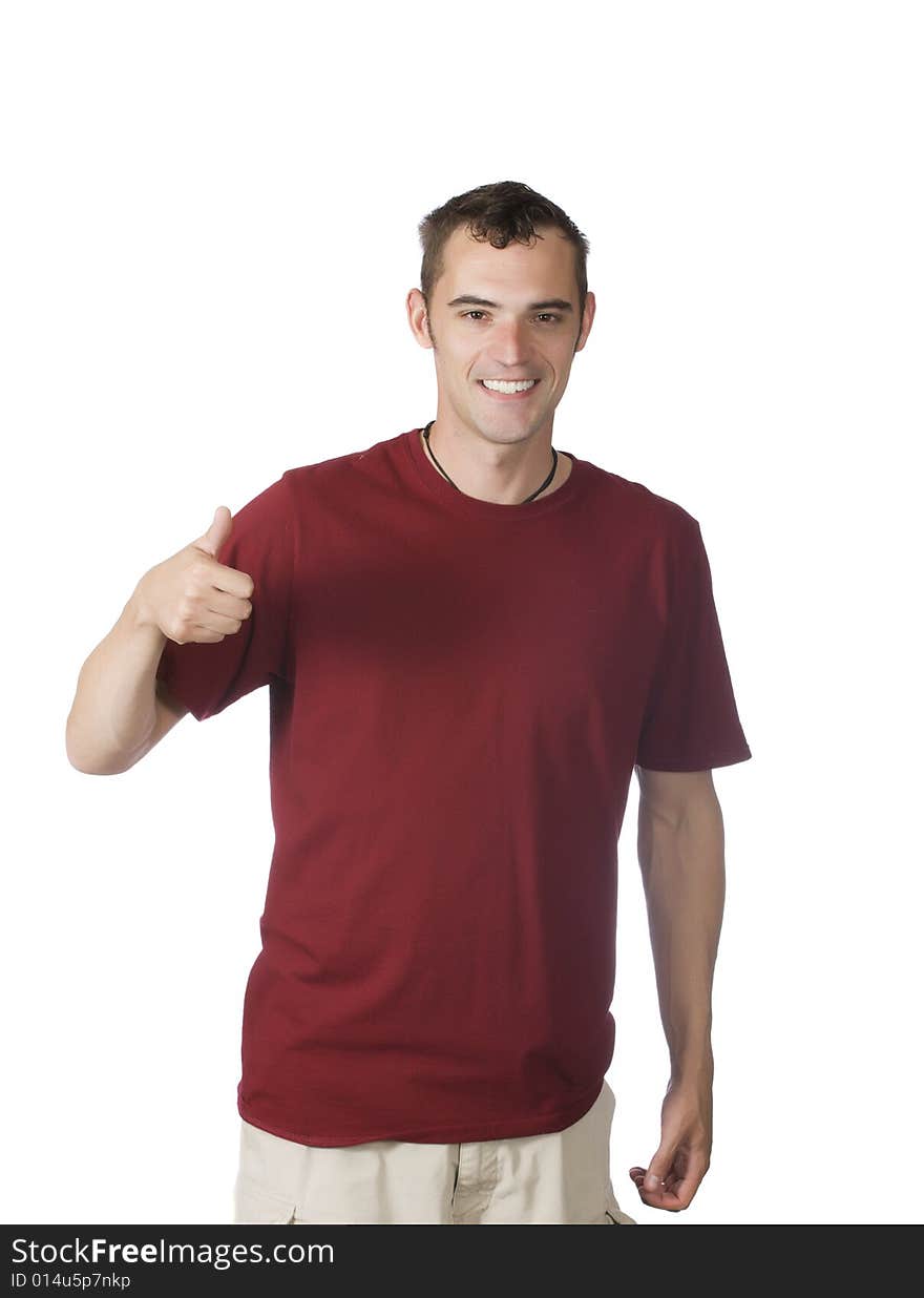 Man giving thumbs up