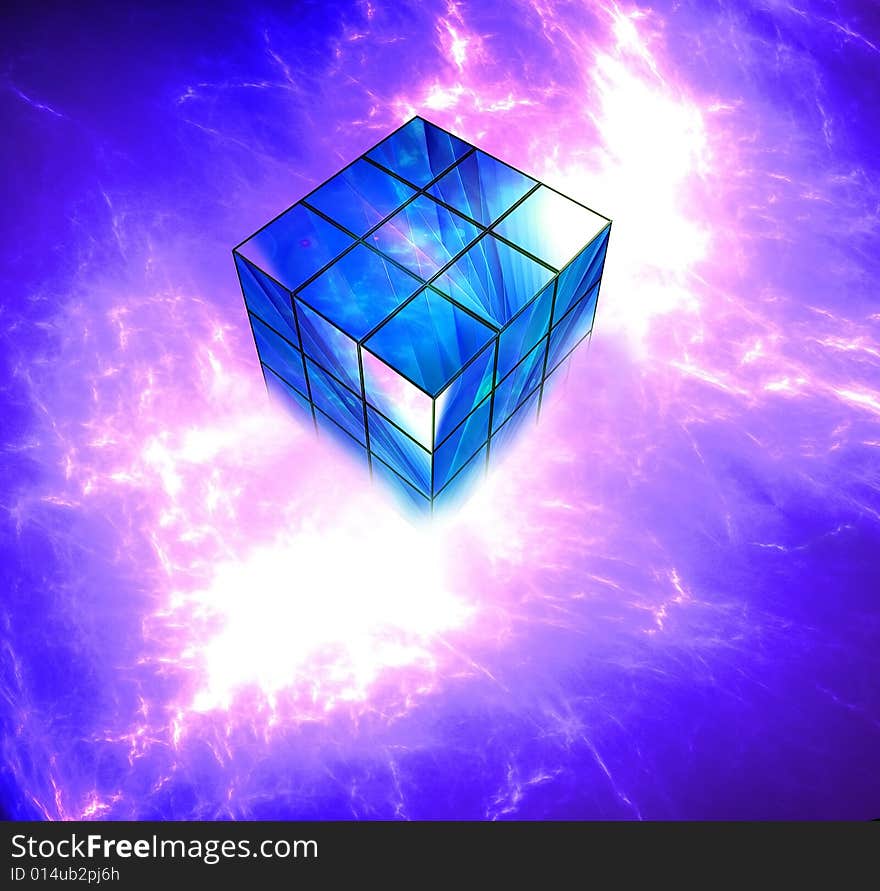 Fractal lightning background