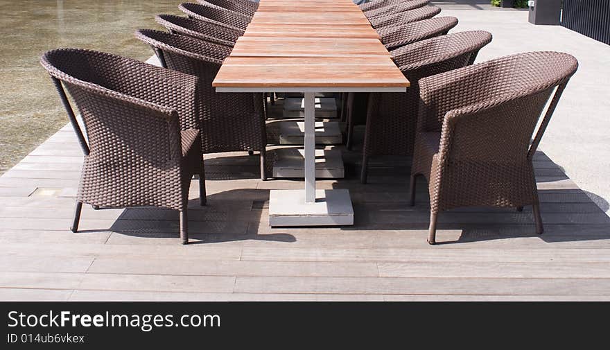 Wooden Table And Chairs