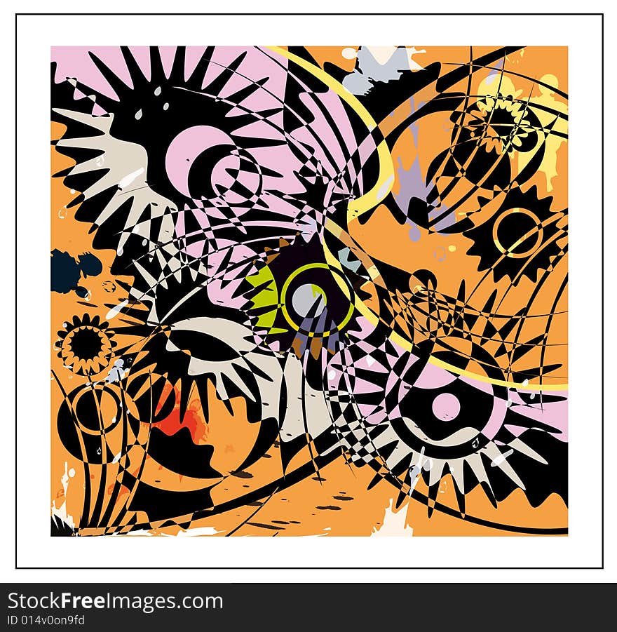 Vectorial illustration. Background with the use of pattern. Vectorial illustration. Background with the use of pattern