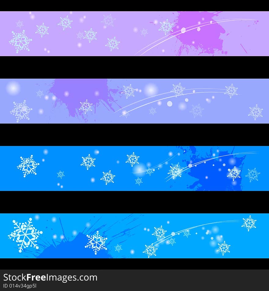 Winter time banners