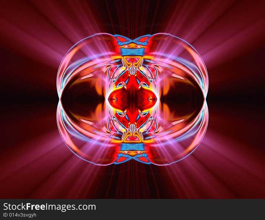 Alien mirrored colorful abstract object with shines. Alien mirrored colorful abstract object with shines