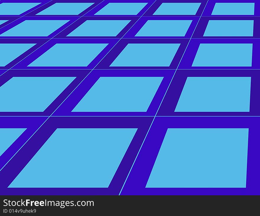 Squares - background with many blue squares