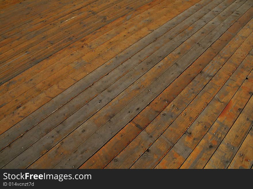 Old brown wooden desk