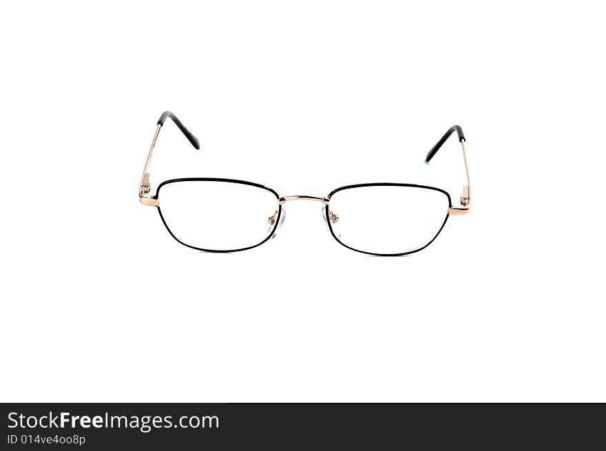 Glasses on a white background