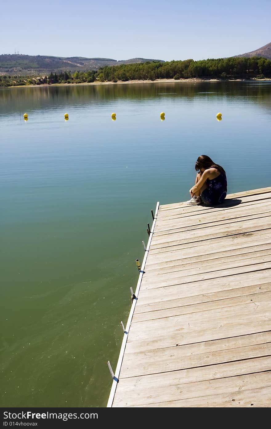 Woman in pier