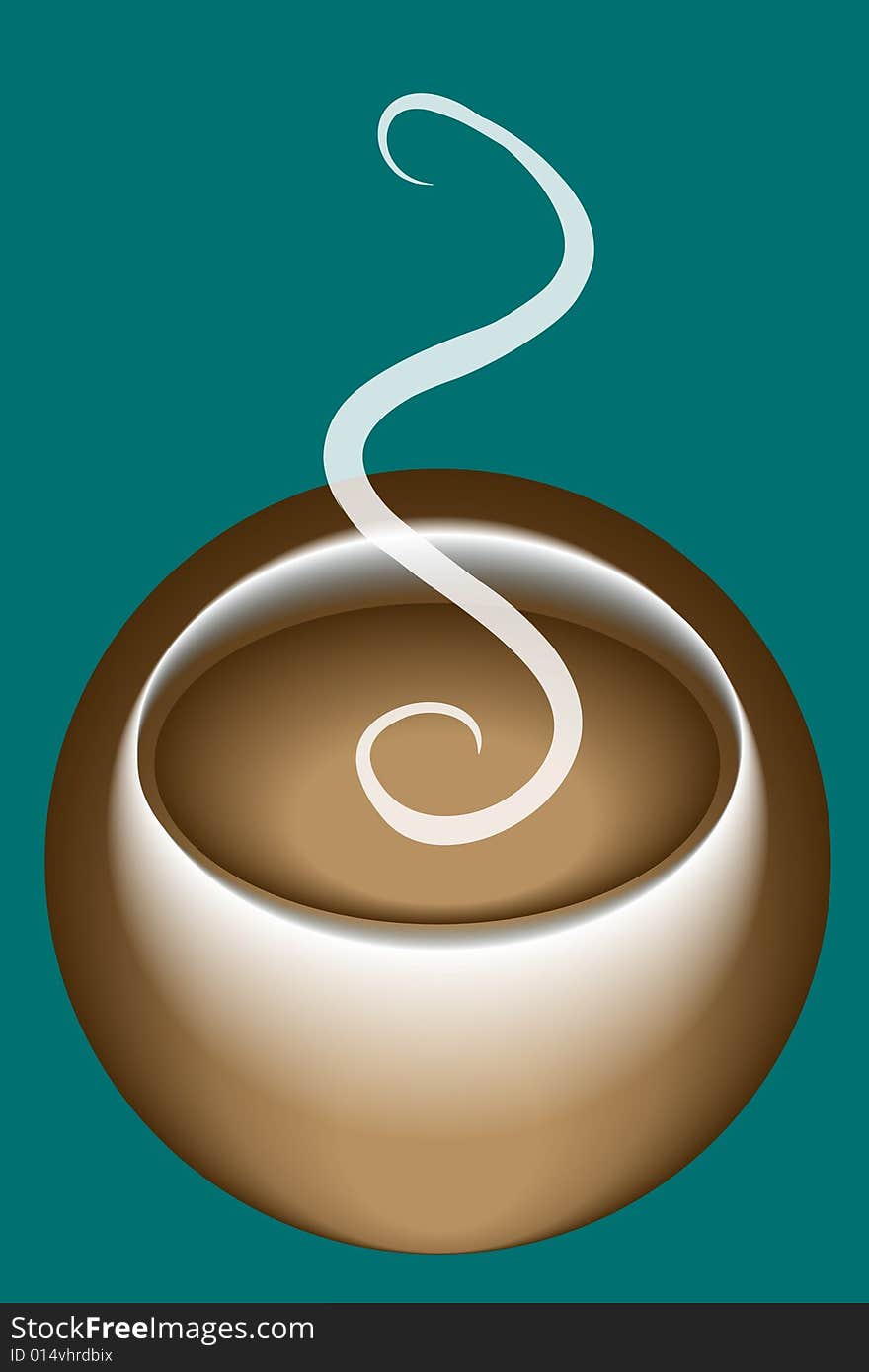 Stylized cup of coffee drawn in illustrator. Stylized cup of coffee drawn in illustrator.