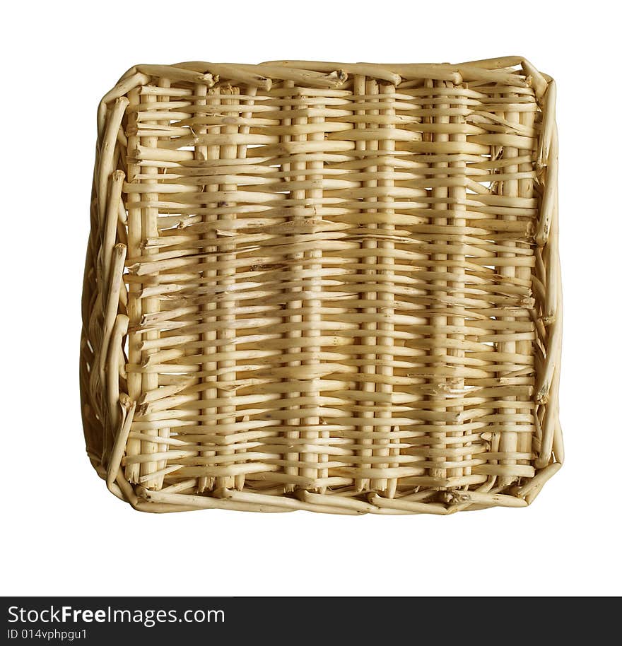 Basket bottom on a white background. Basket bottom on a white background