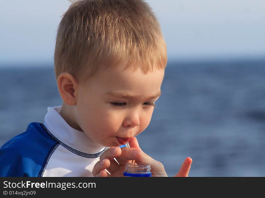 Toddler at the Beach