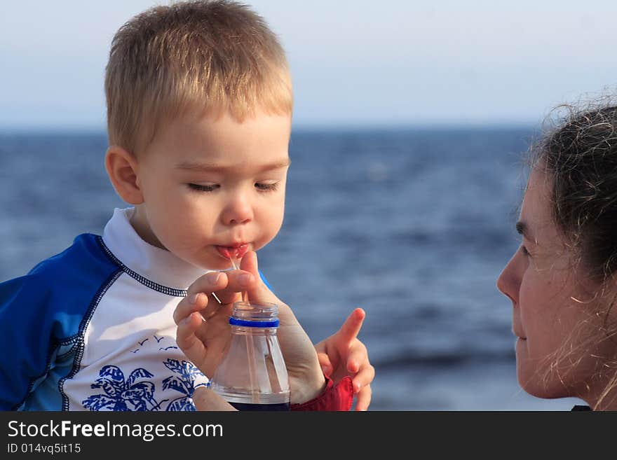 Toddler at the Beach