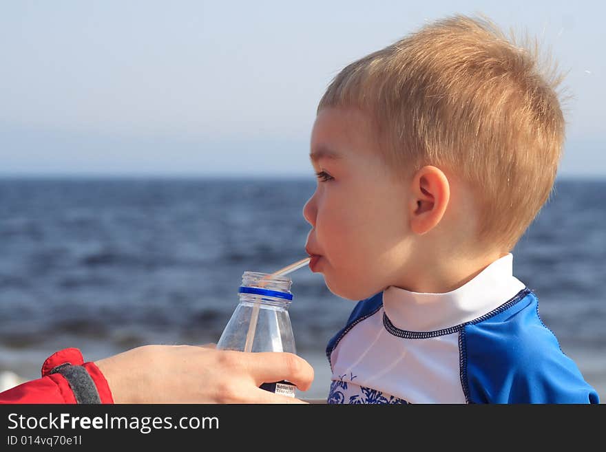 Toddler at the Beach