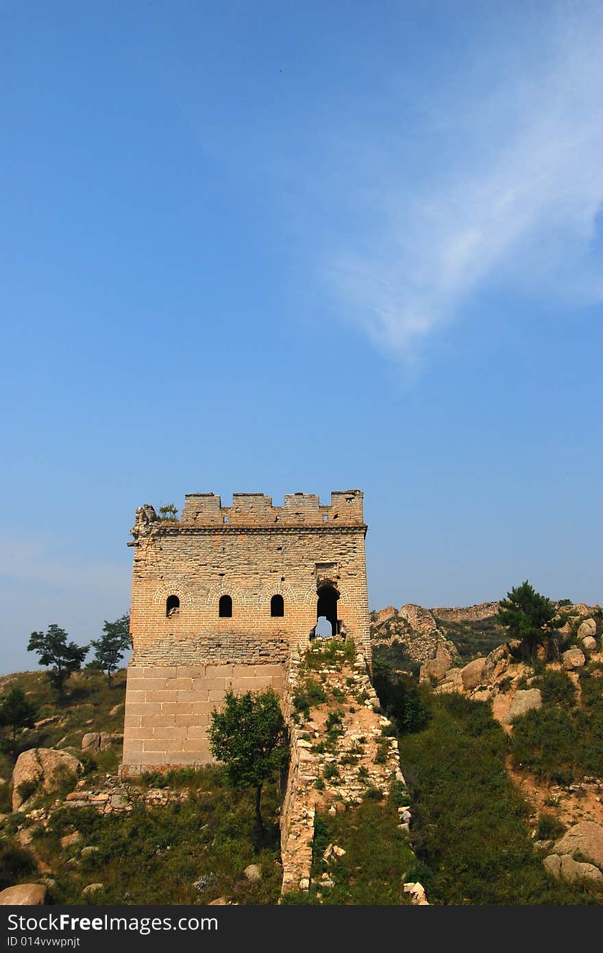 Watchtower of the great wall, hebei, china