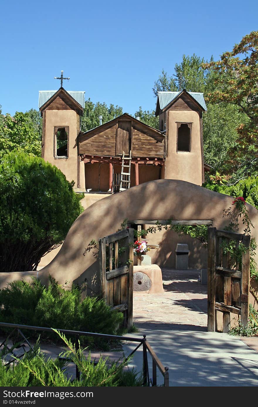 Old church near Santa Fe, New Mexico