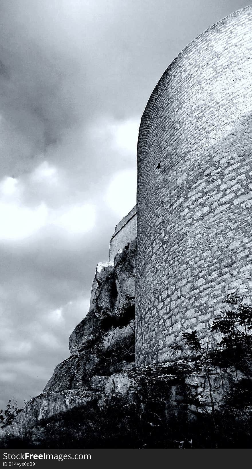 Castle Hohennneuffen, a medieval knights' ruin at the boarder of the Swabian Alb mountains, 15 miles southeast from Stuttgart. Baden-Wuerttemberg, Germany. B/W version in rather dramatic exposure settings. Castle Hohennneuffen, a medieval knights' ruin at the boarder of the Swabian Alb mountains, 15 miles southeast from Stuttgart. Baden-Wuerttemberg, Germany. B/W version in rather dramatic exposure settings.