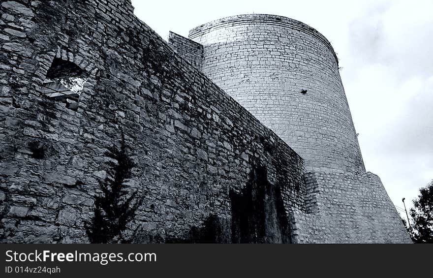 Castle Hohennneuffen, a medieval knights' ruin at the boarder of the Swabian Alb mountains, 15 miles southeast from Stuttgart. Baden-Wuerttemberg, Germany. B/W version in rather dramatic exposure settings. Castle Hohennneuffen, a medieval knights' ruin at the boarder of the Swabian Alb mountains, 15 miles southeast from Stuttgart. Baden-Wuerttemberg, Germany. B/W version in rather dramatic exposure settings.