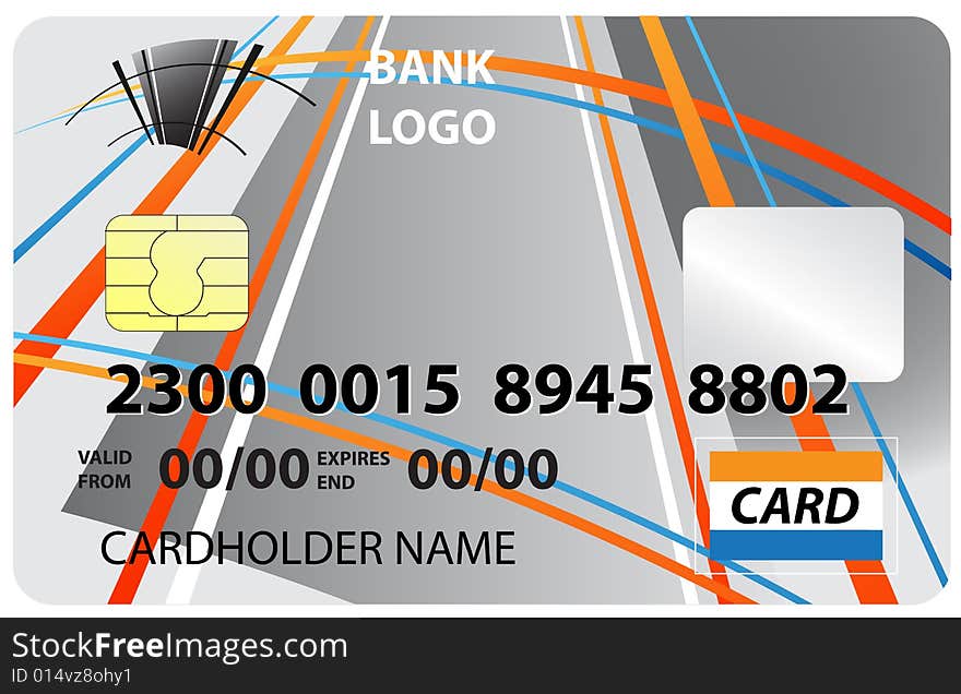 Vector illustration of credit card. Vector is fully available for edit