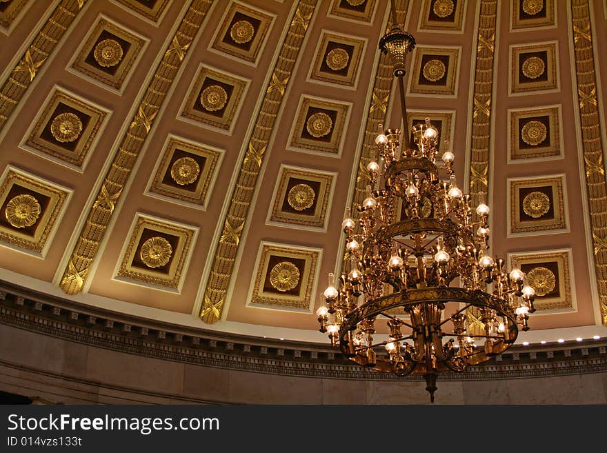 Chandelier At The Capital Building D.C.