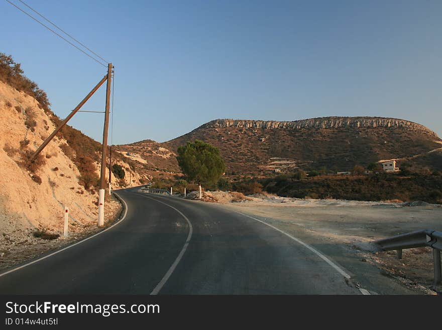 Road near Germasogia Dam