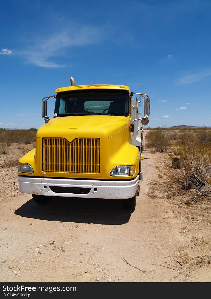 Front of Truck at Construction Site