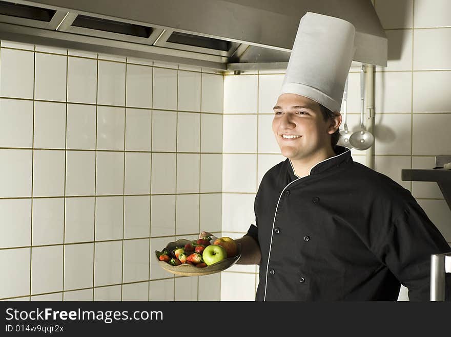 Chef Holding Fruit