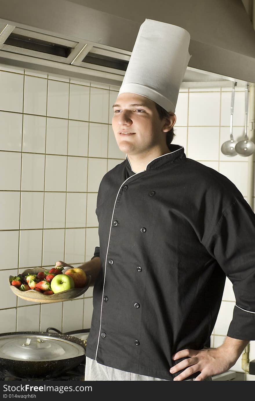 Chef Holding Fruit