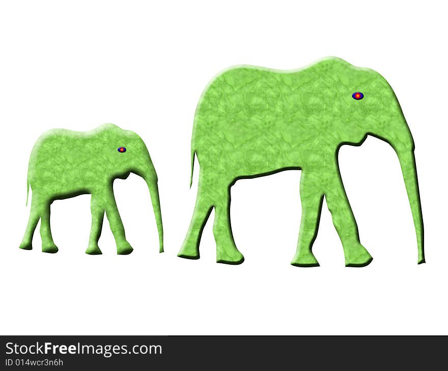 Cartoon elephants